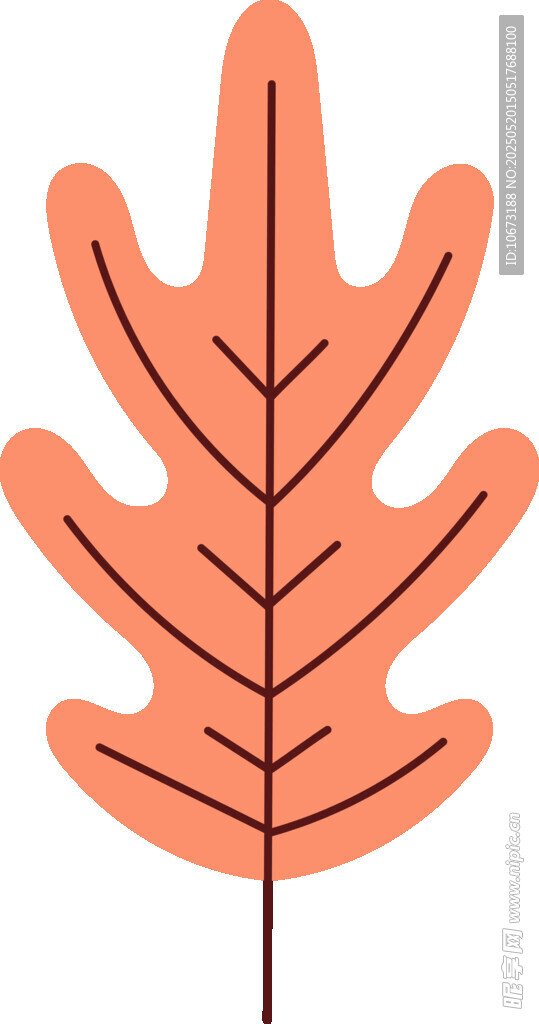橙色楓葉插畫