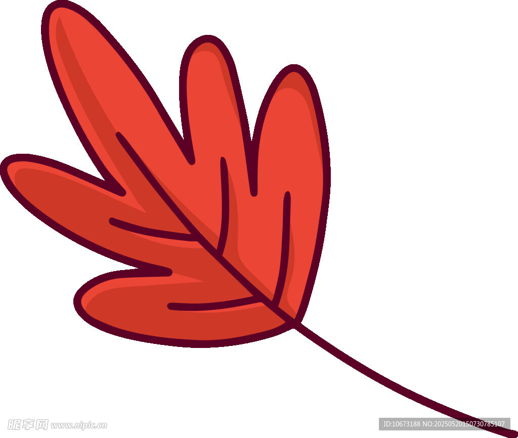 紅色楓葉插畫