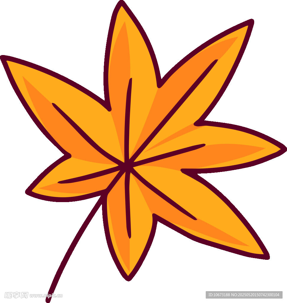 橙色楓葉插畫(huà)