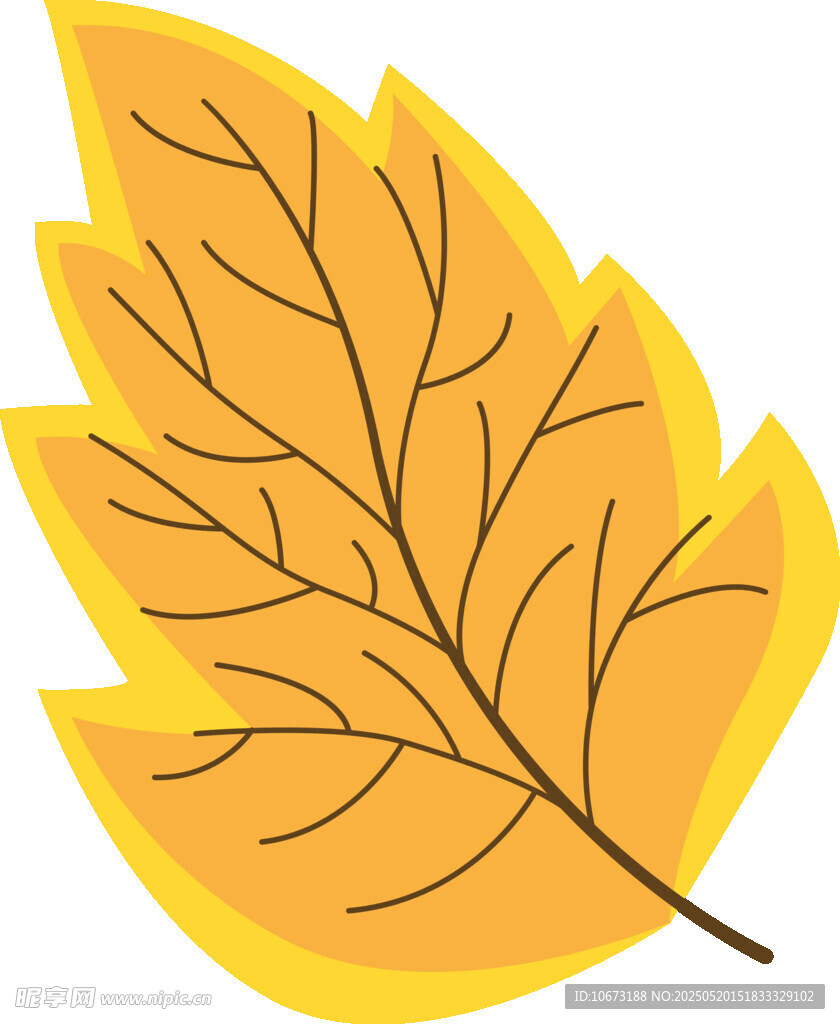 黃色楓葉插畫