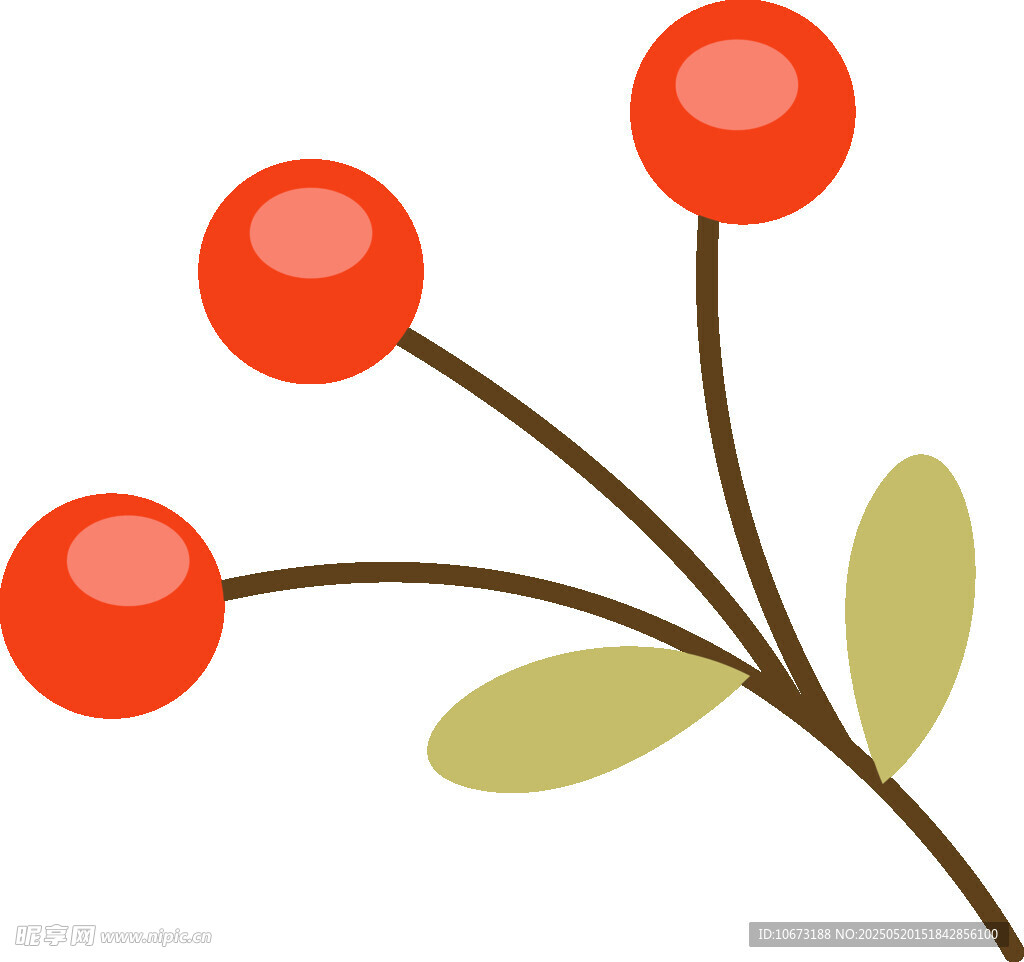 紅色漿果插畫
