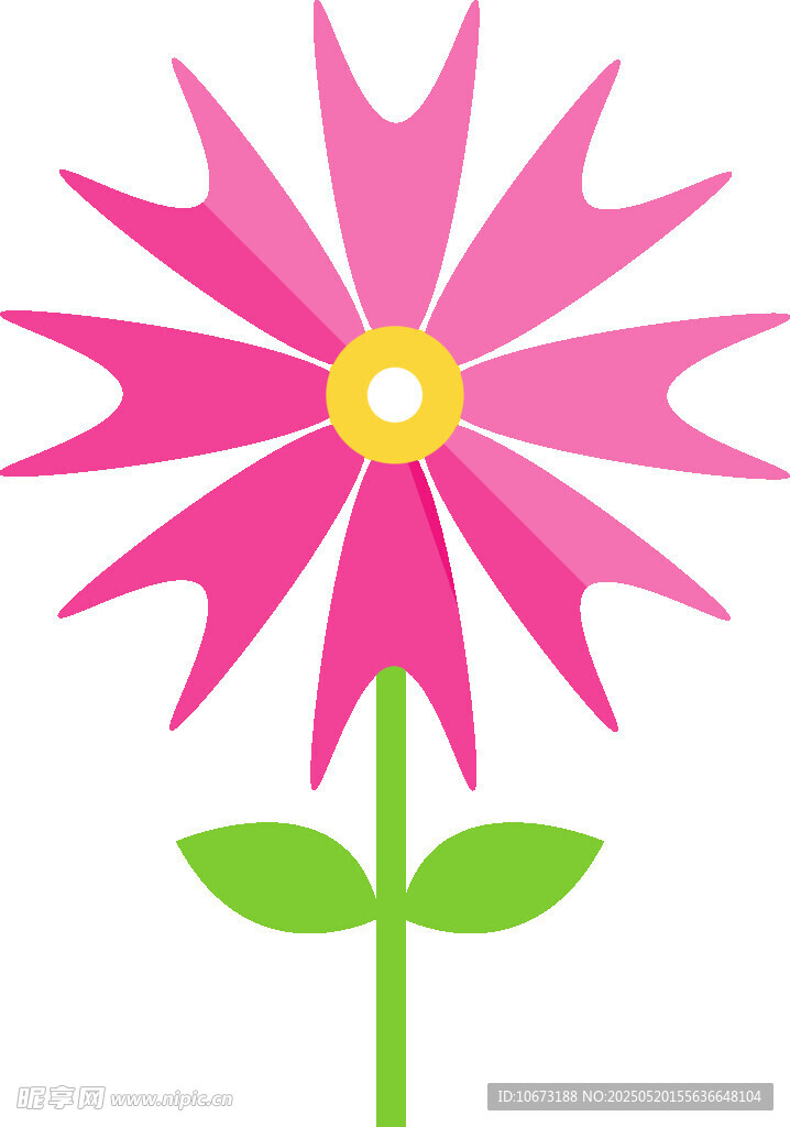 粉色花朵插畫圖案設計