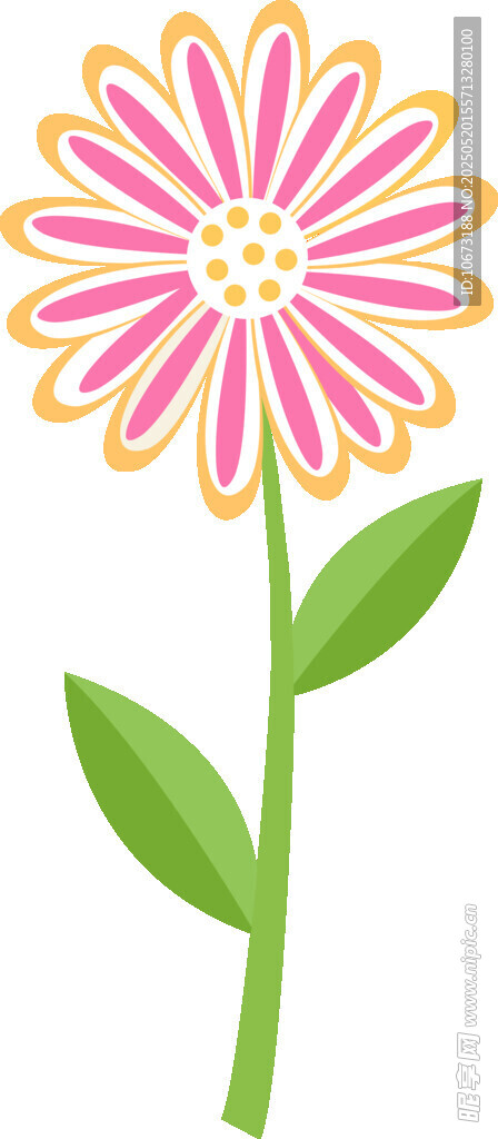 粉色花朵插畫