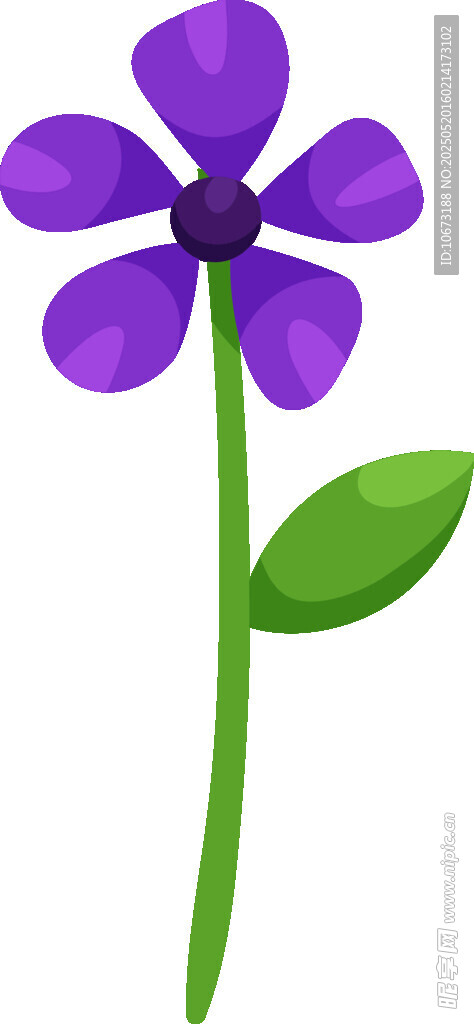 紫色花朵插畫