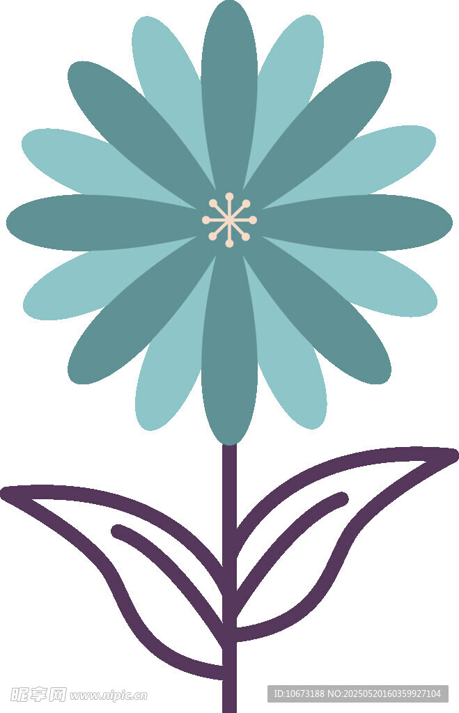 藍(lán)色花朵圖標(biāo)設(shè)計