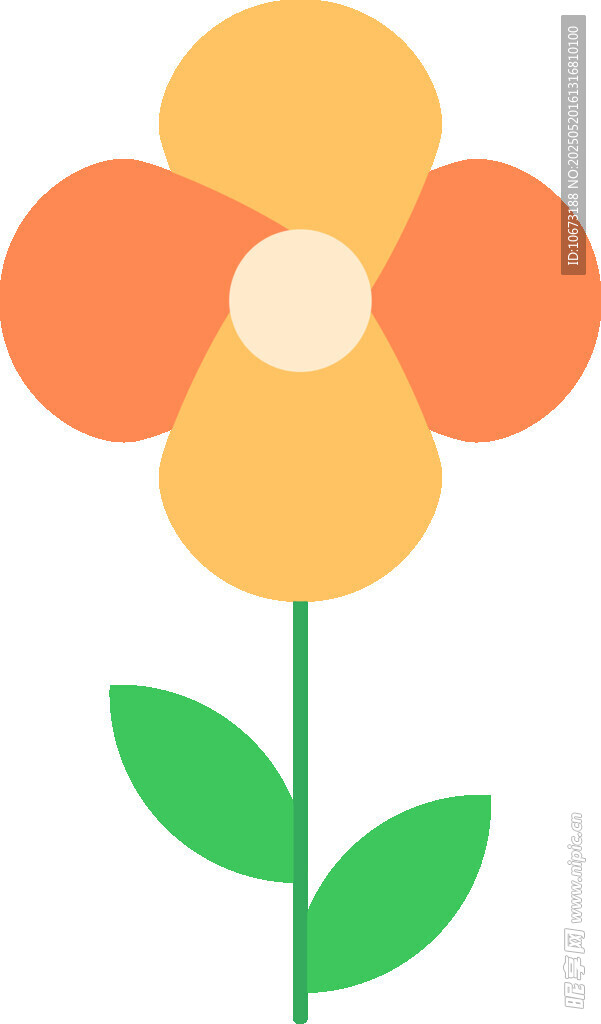 可愛花朵插畫