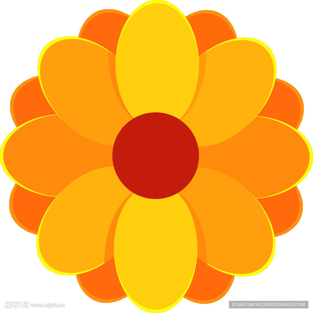 橙色花朵圖案