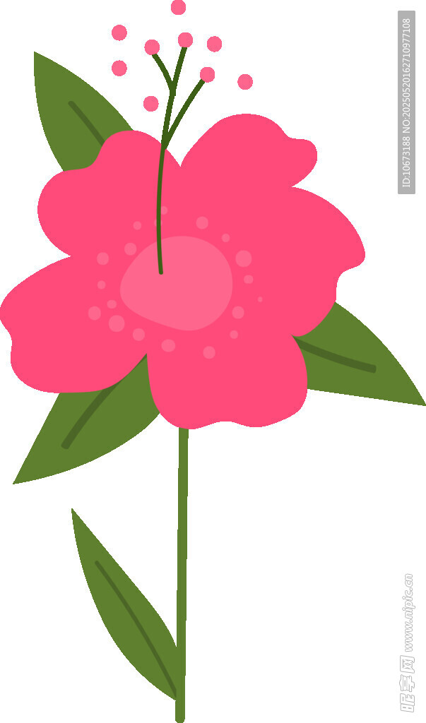 粉色花朵插畫