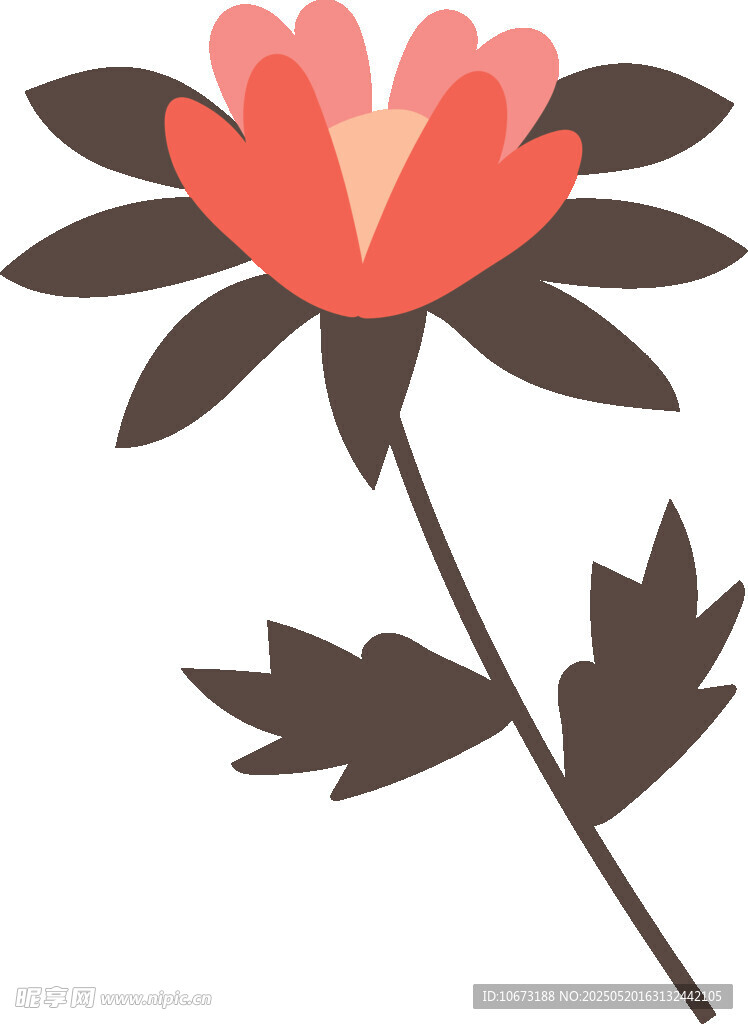 簡約花朵插畫