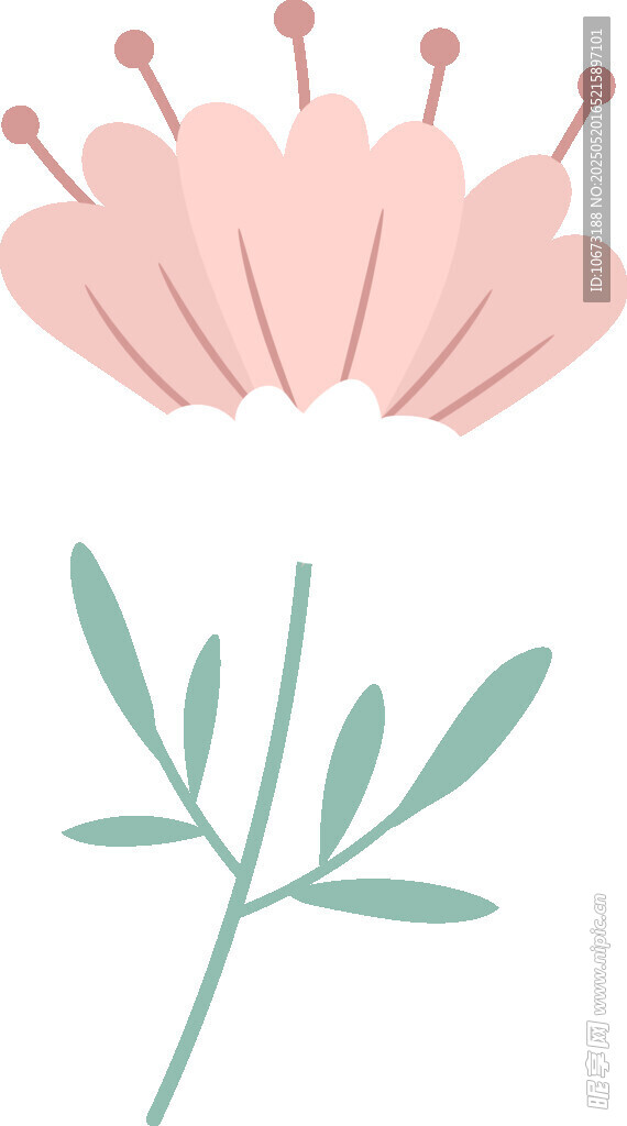 簡(jiǎn)約花卉植物圖案元素