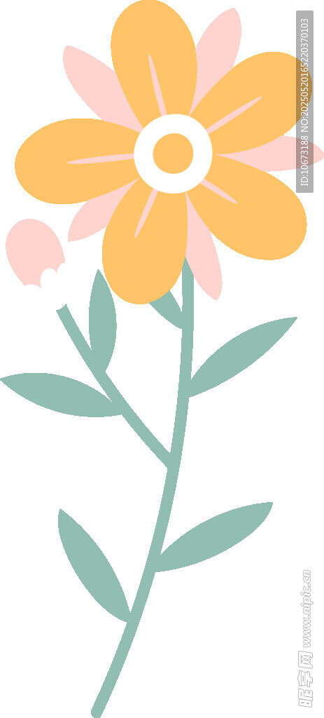 手繪清新花朵插畫圖案