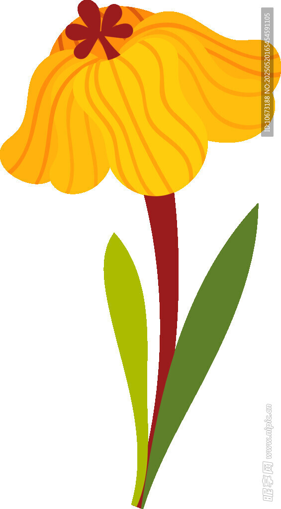 黃色花朵插畫