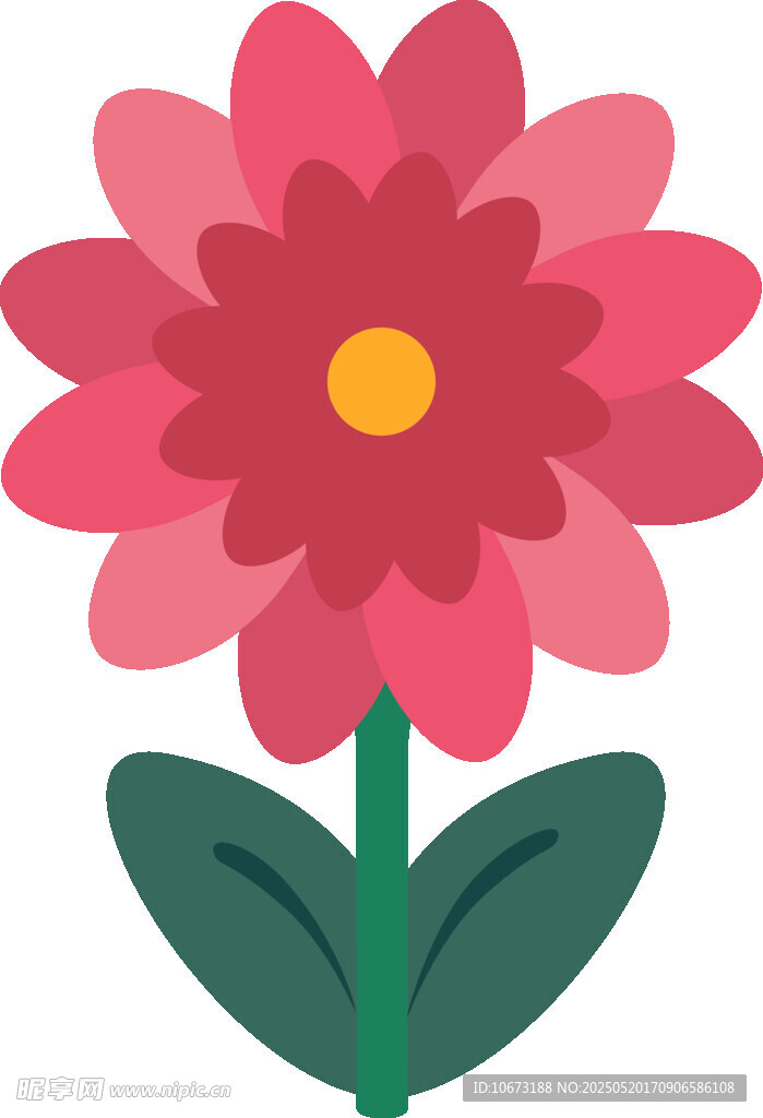 粉色花朵插畫