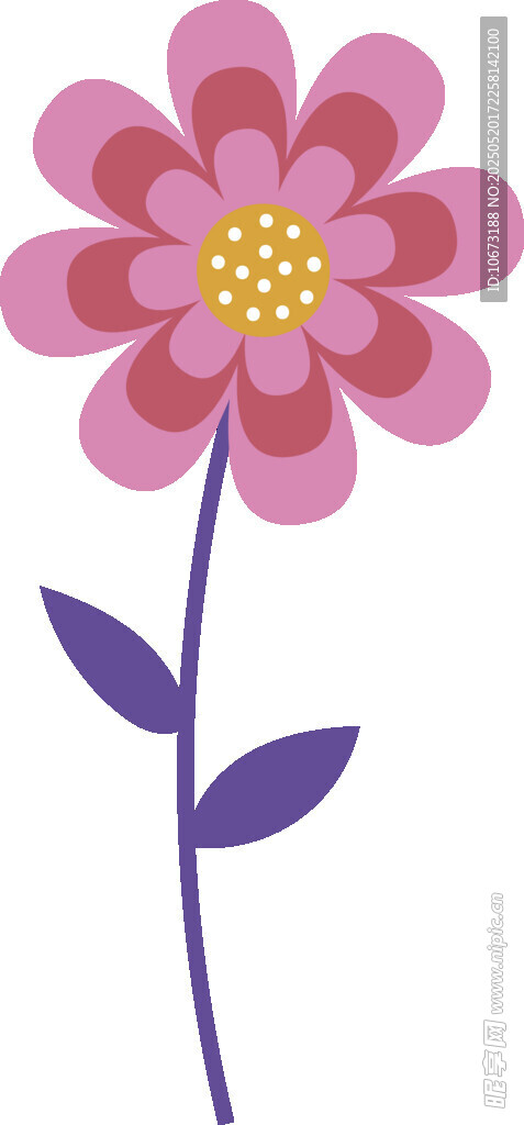 粉色花朵插畫