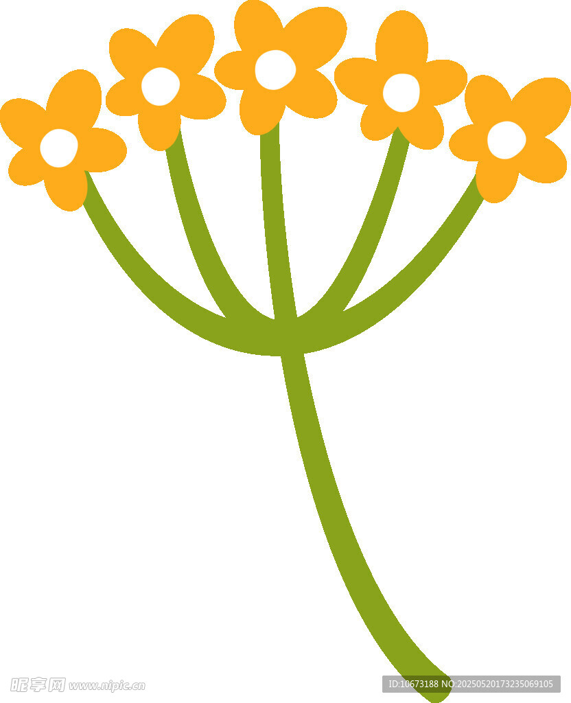 黃色小花插畫(huà)
