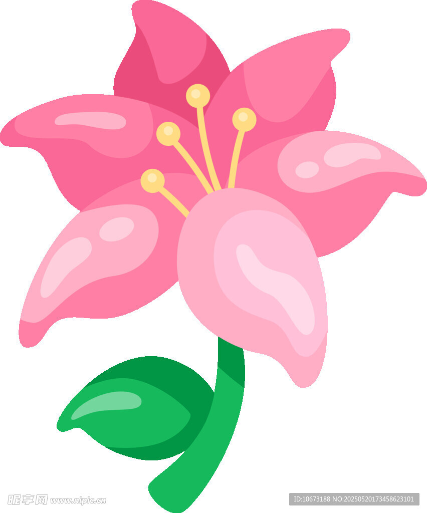 粉色花朵插畫
