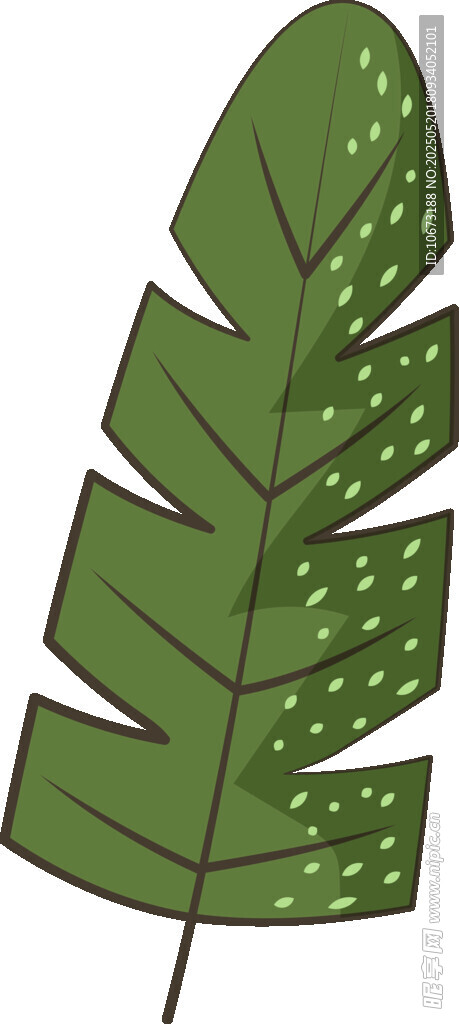 綠色斑點(diǎn)葉片插畫