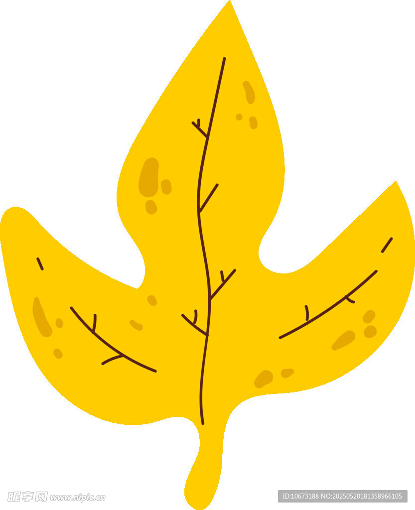 黃色楓葉插畫