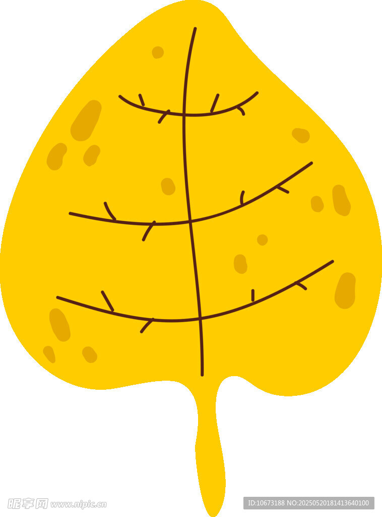 黃色斑點(diǎn)葉片插畫(huà)