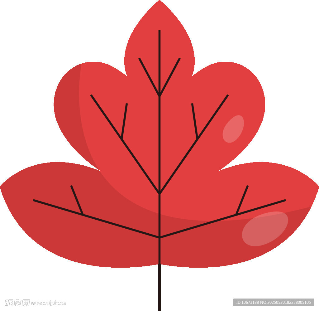 紅色楓葉插畫