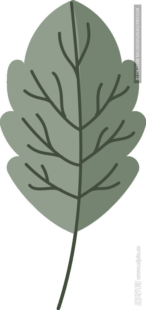 簡(jiǎn)約綠葉插畫