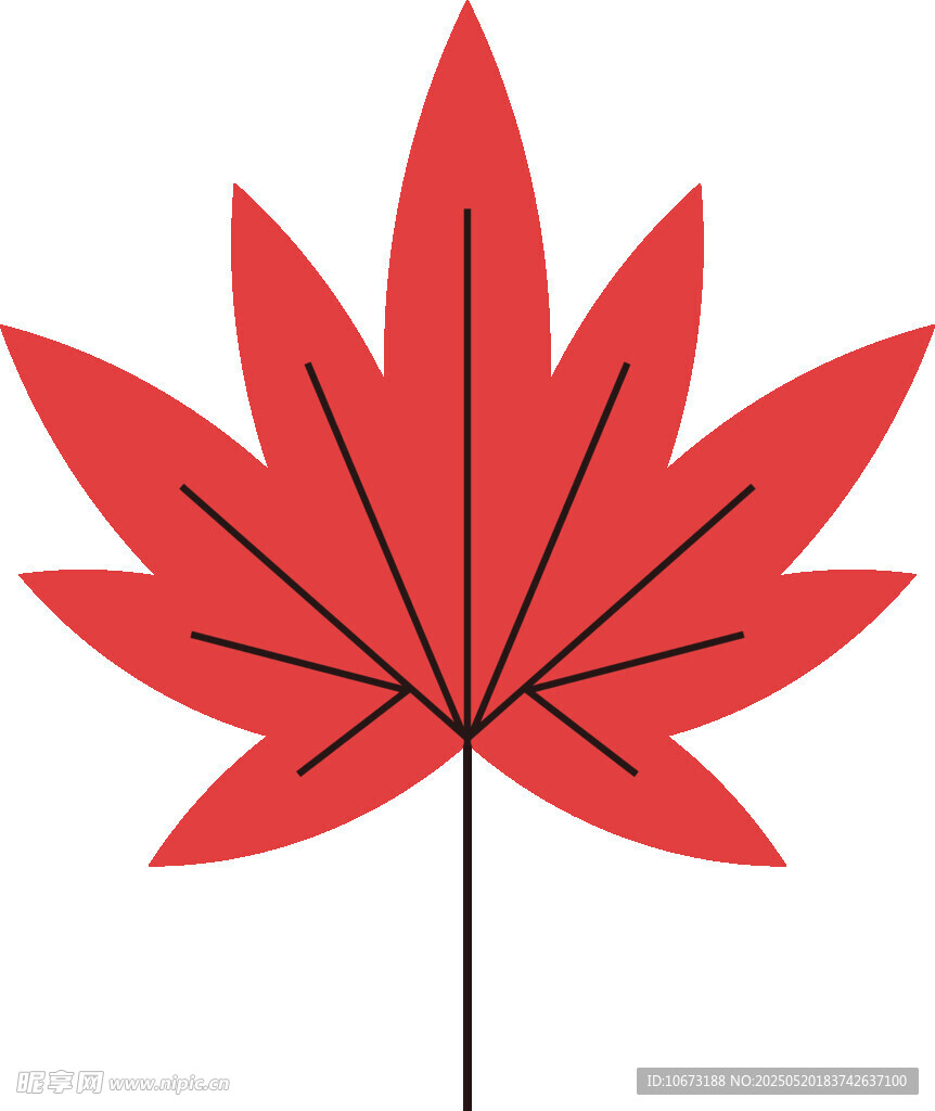 紅色楓葉插畫