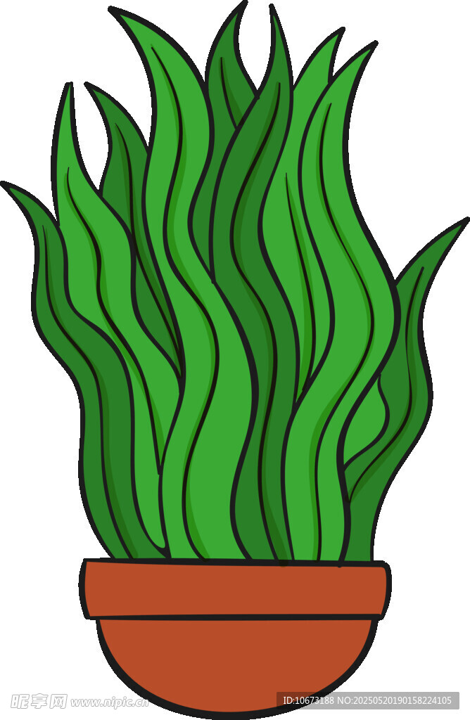 盆栽綠植插畫(huà)
