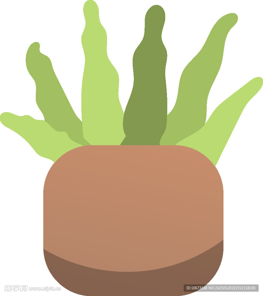 盆栽綠植插畫