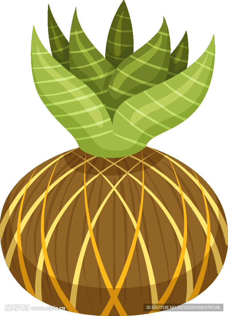 卡通風格菠蘿插畫