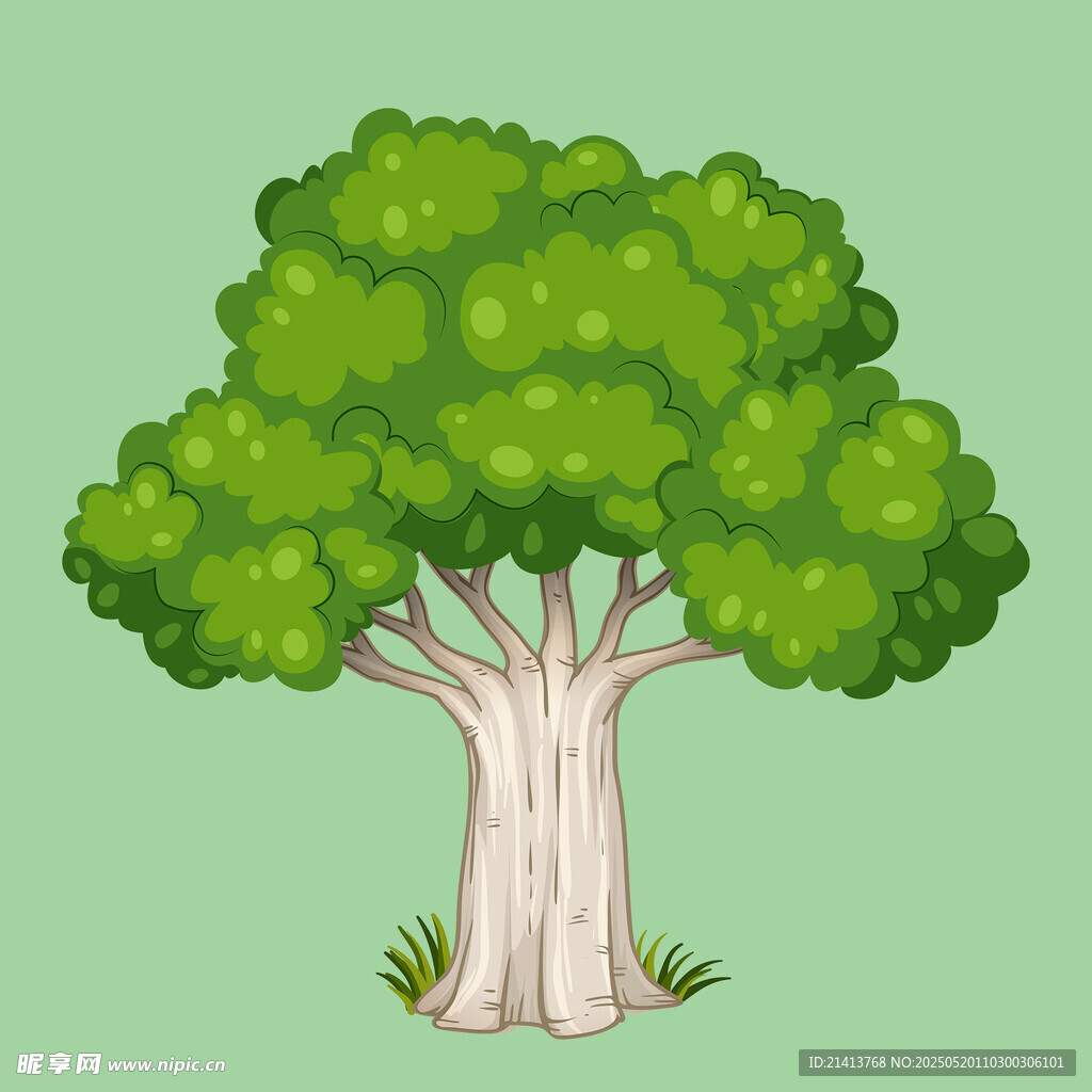 茂盛大樹插畫
