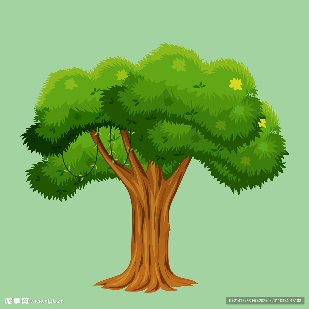 茂盛大樹插畫