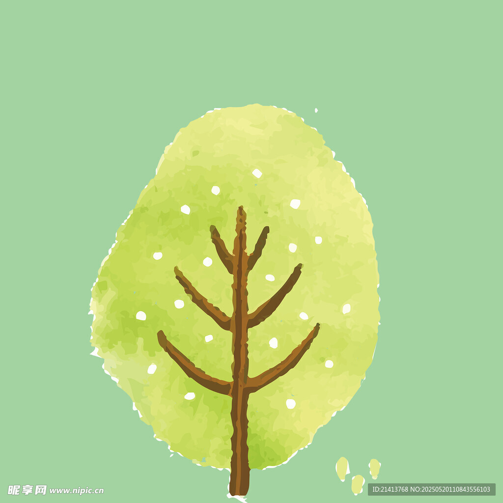 綠色大樹插畫