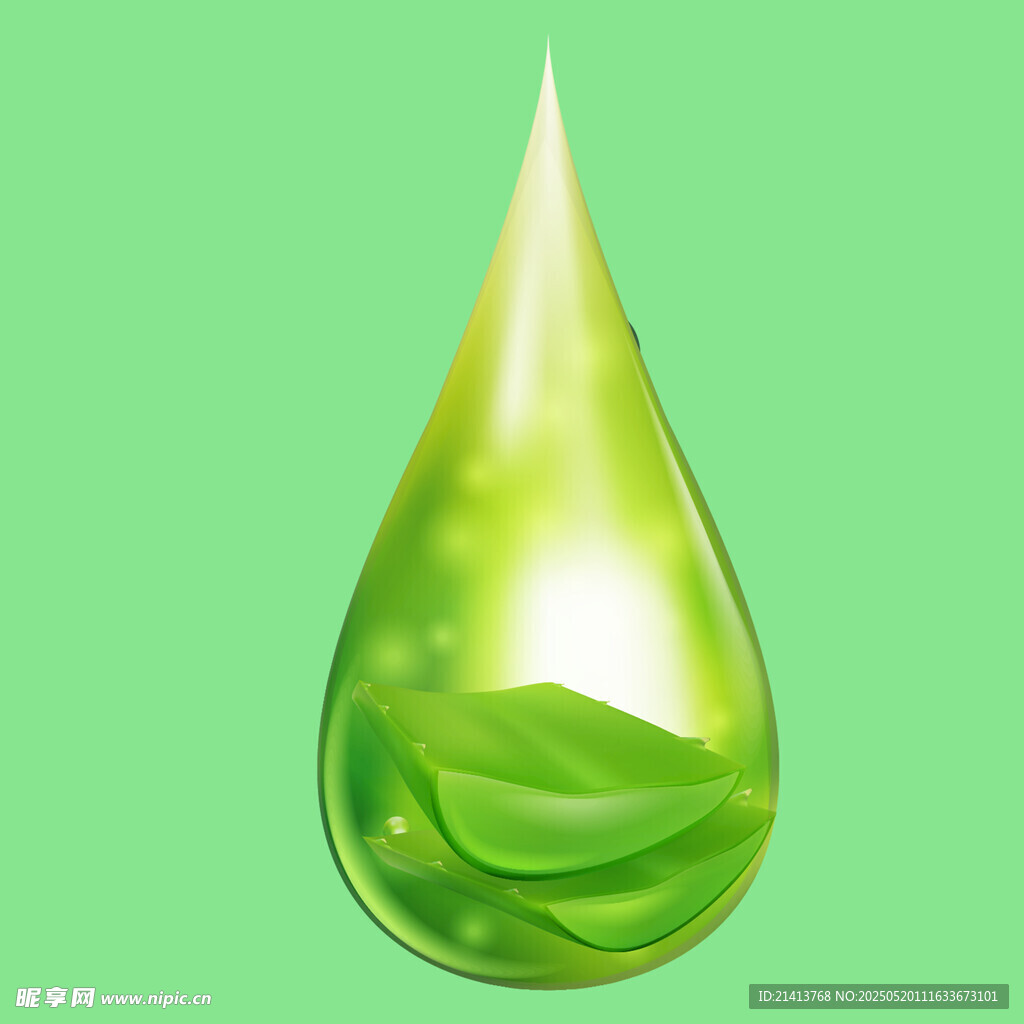 綠葉水滴