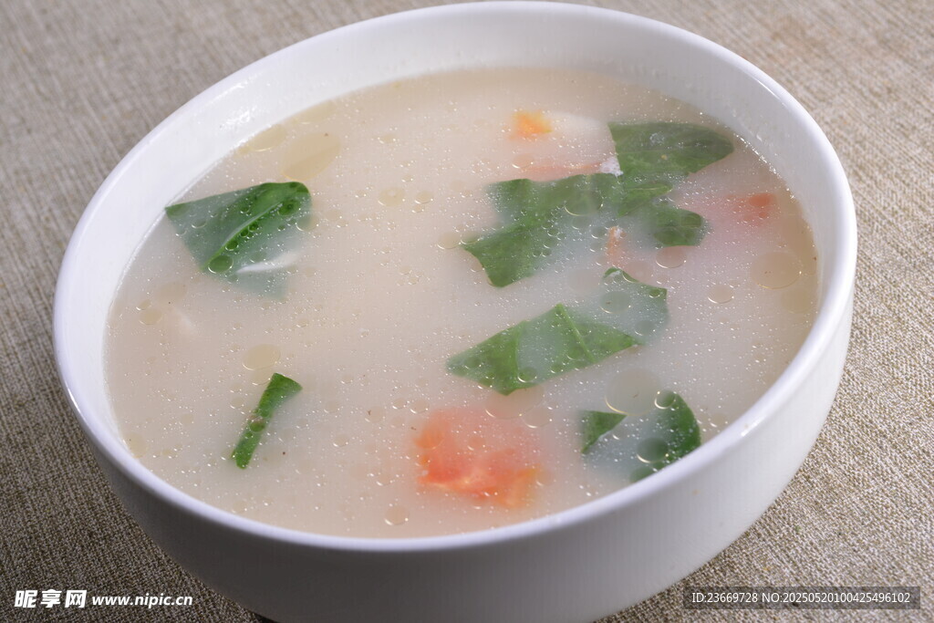 蔬菜奶油湯特寫
