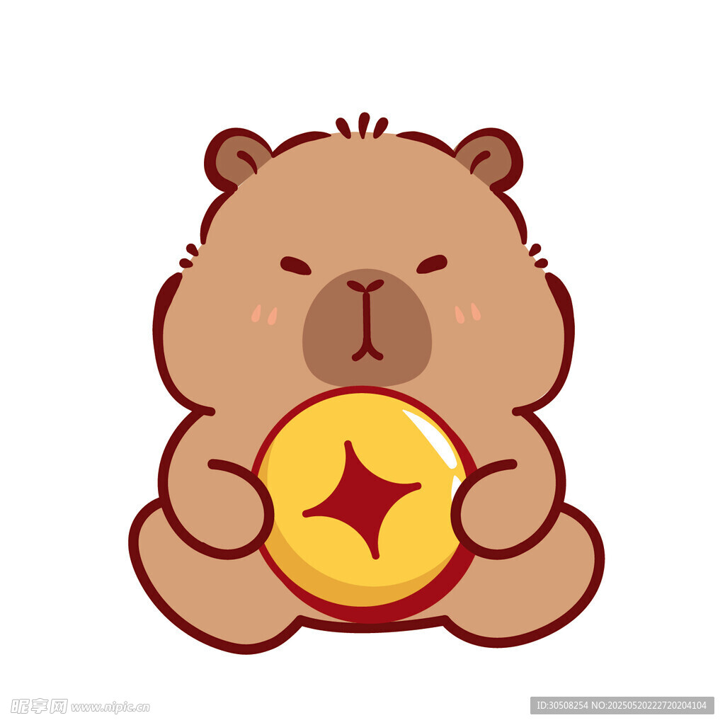 抱金幣的卡皮巴拉