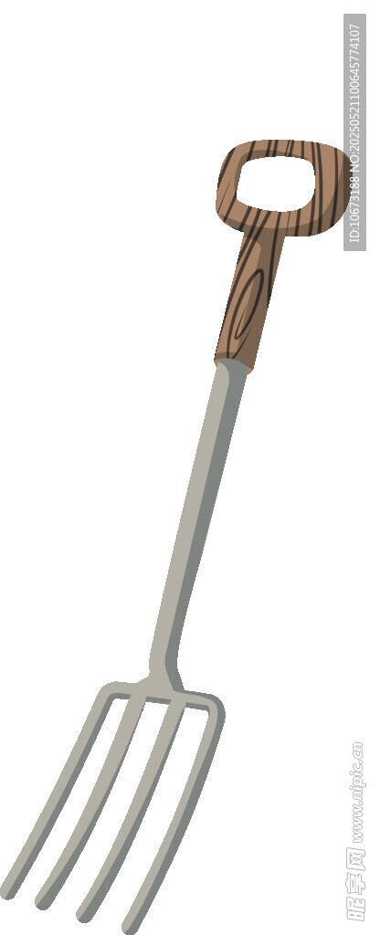 園藝三齒叉工具特寫