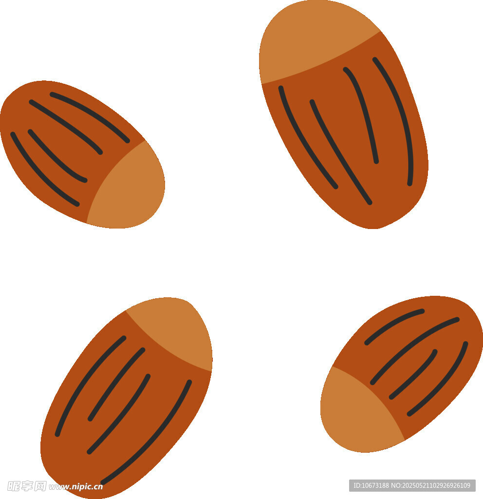 四顆杏仁插畫