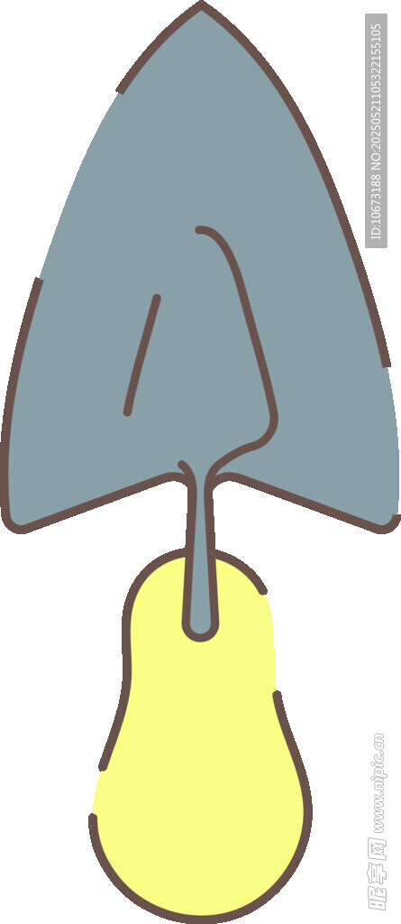卡通風格的鏟子插畫
