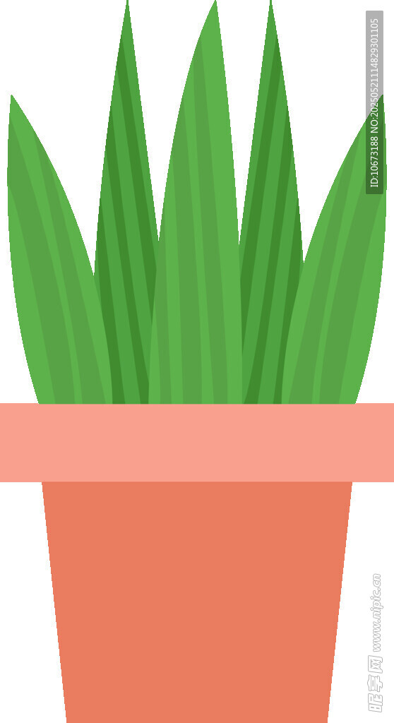 盆栽綠植插畫