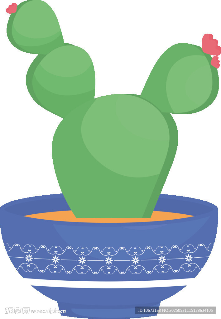 盆栽仙人掌插畫(huà)