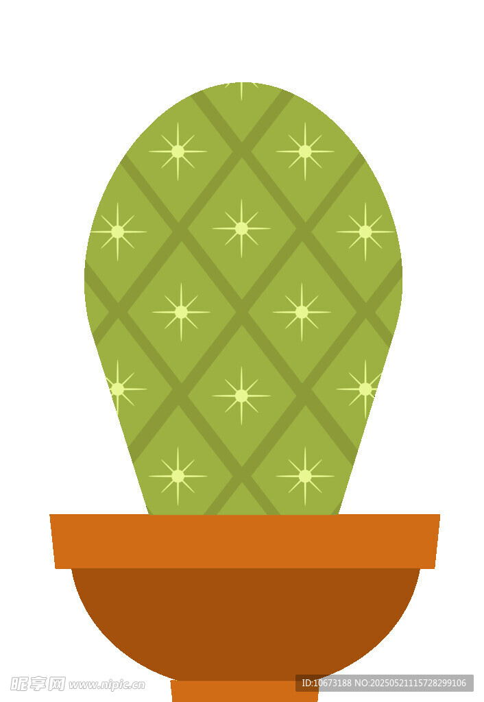 盆栽仙人掌插畫(huà)