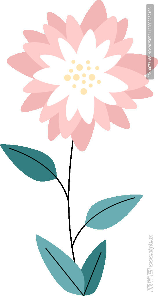 粉色花朵插畫