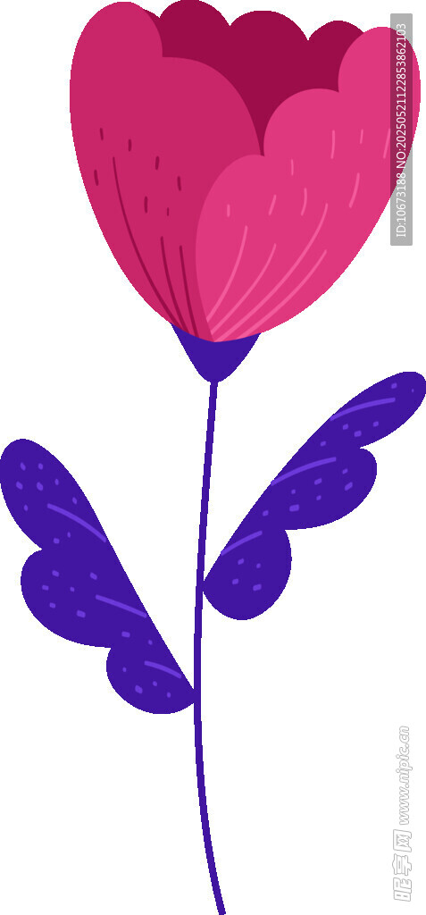粉色花朵插畫