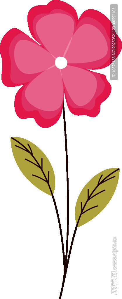粉色花朵插畫