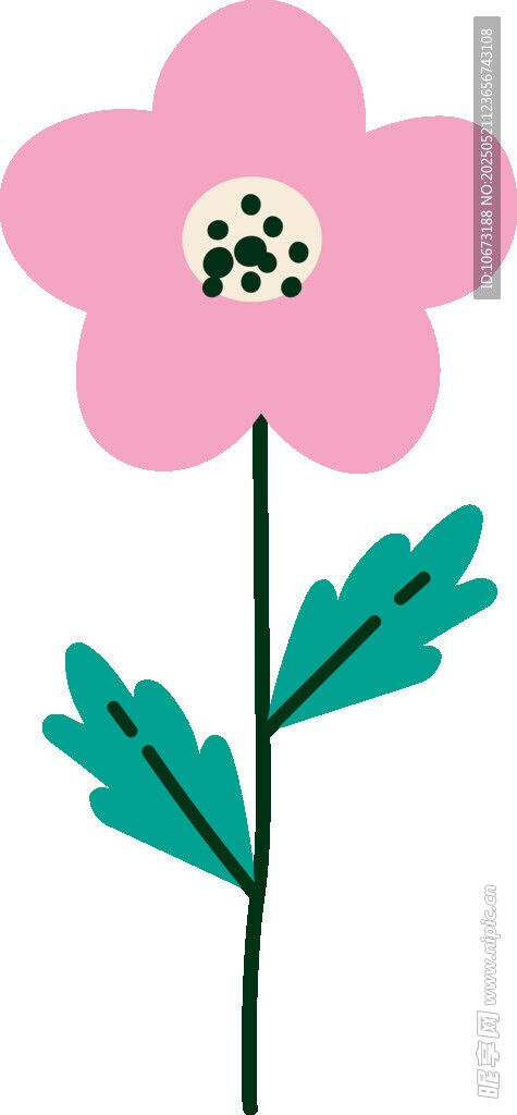 粉色花朵插畫