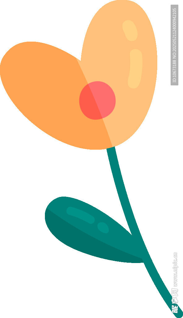 可愛花朵插畫