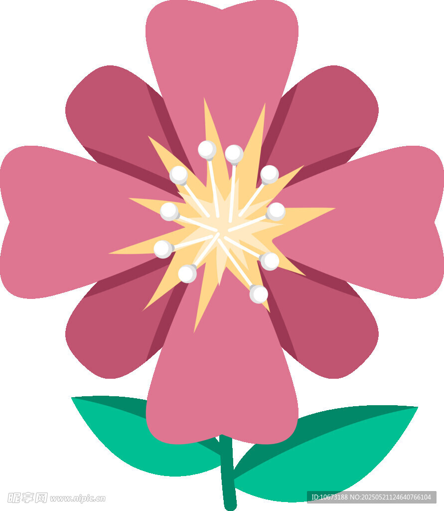 粉色花朵插畫