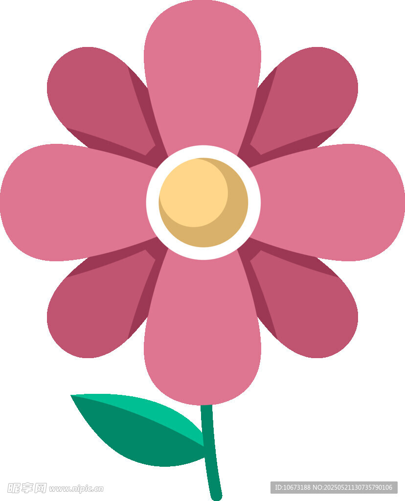 粉色花朵插畫