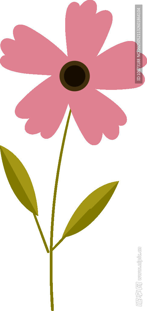 粉色花朵插畫