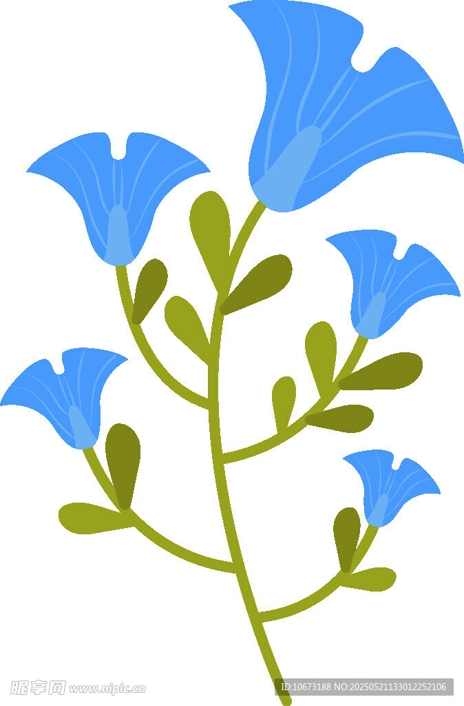藍(lán)色花朵插畫